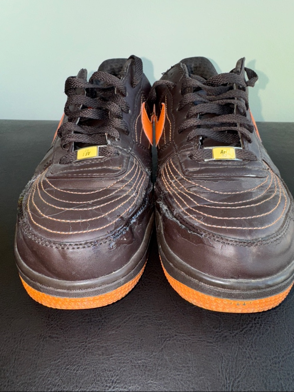 MAKE OFFER Charles Barkley Nike Air Force 1 CB34 Brown Shoes Orange CB34 s10 - Picture 9 of 16